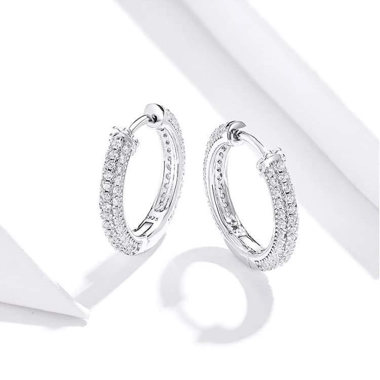 Cercei argint Luxury Hoop
