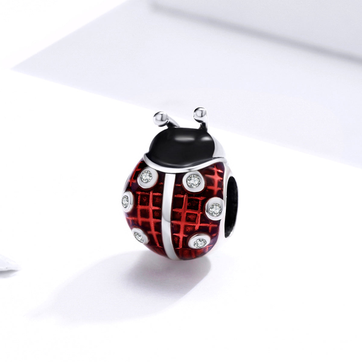 Talisman argint Ladybug Red
