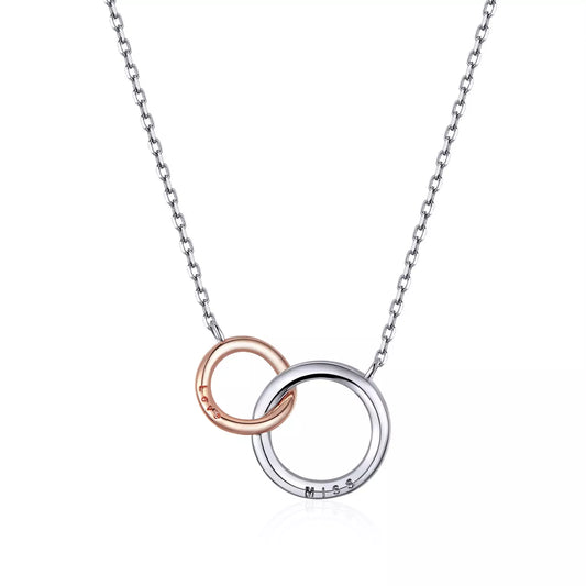 Colier argint Duo Miss Love