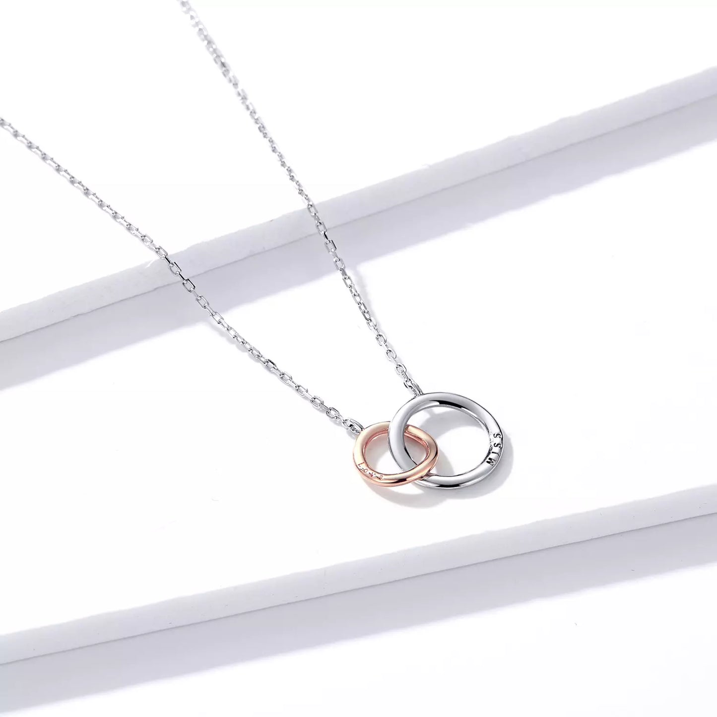 Colier argint Duo Miss Love