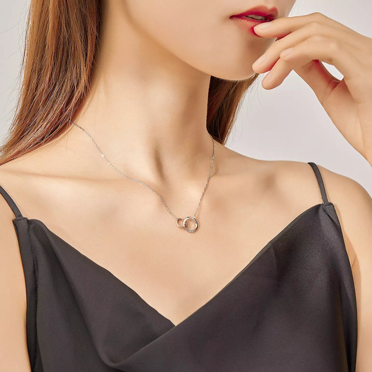 Colier argint Duo Miss Love