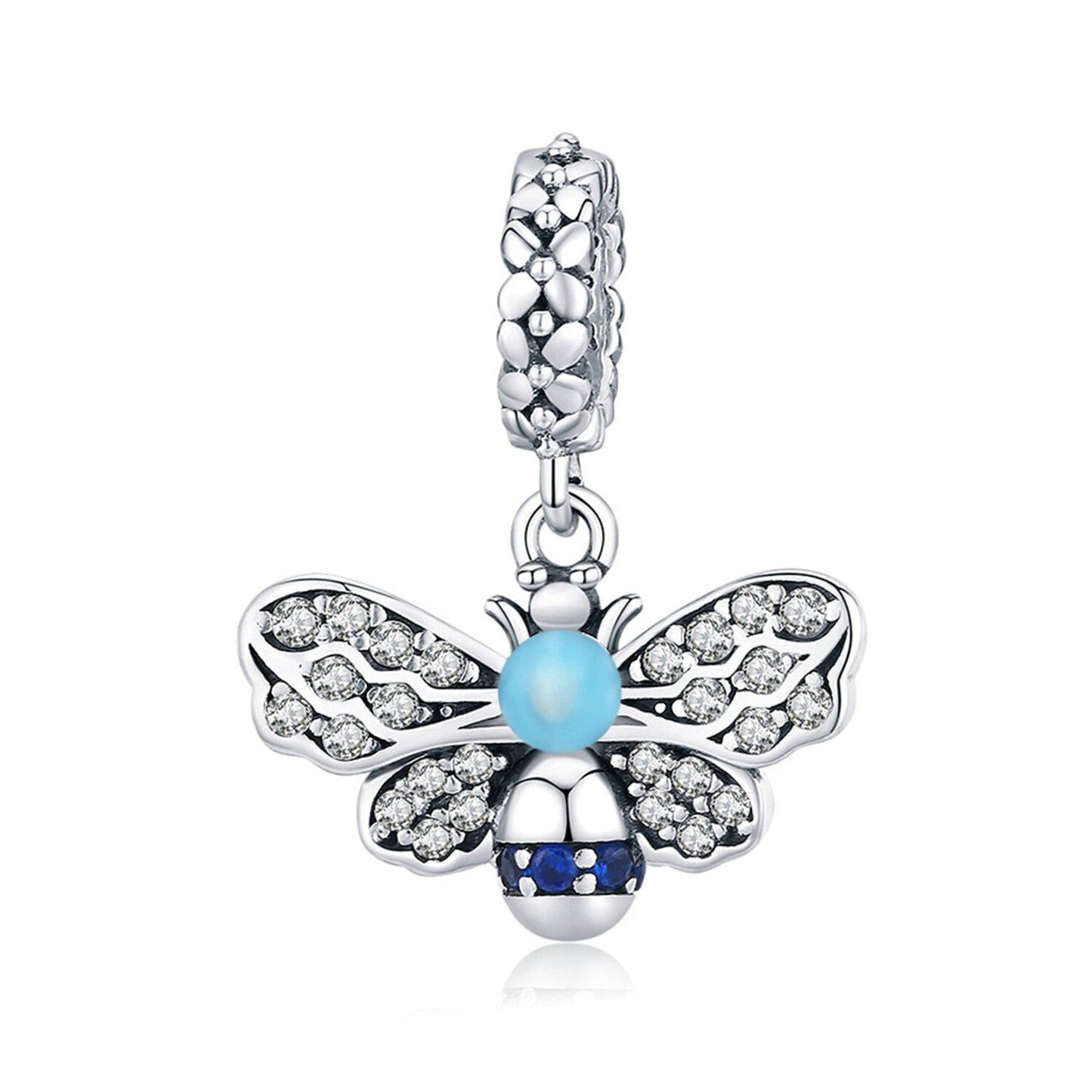 Talisman argint Blue Bee