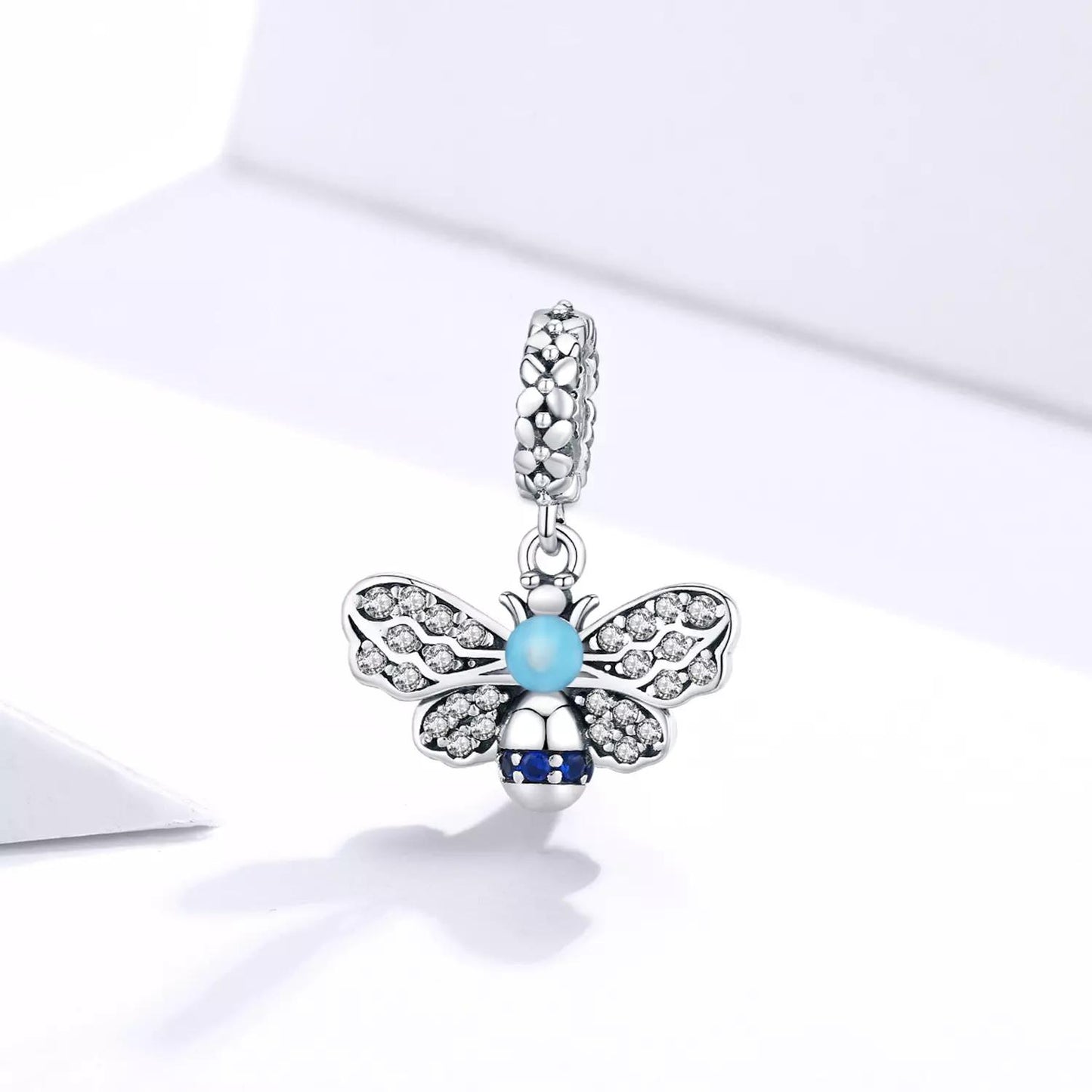 Talisman argint Blue Bee