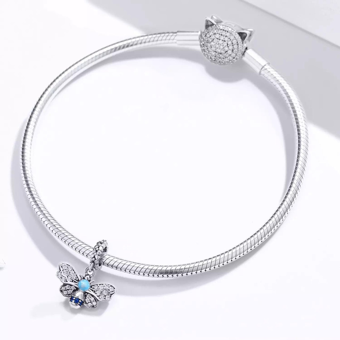 Talisman argint Blue Bee