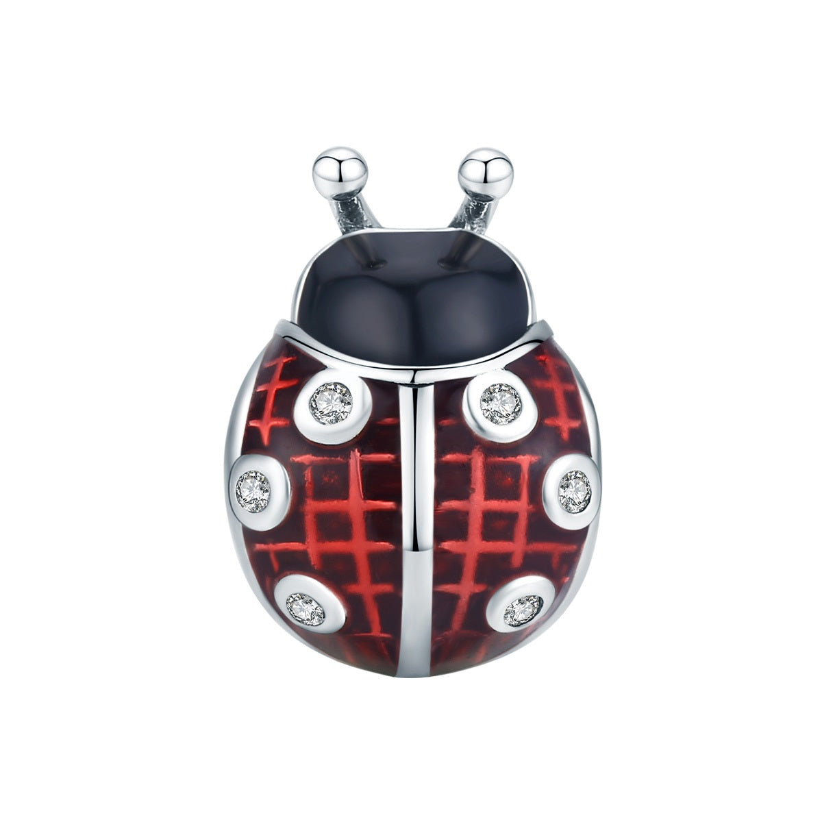 Talisman argint Ladybug Red