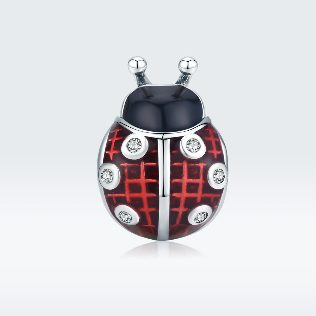 Talisman argint Ladybug Red